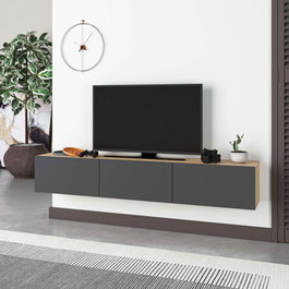 Hanah Home Francy 180 Soporte de TV Roble Zafiro y Antracita